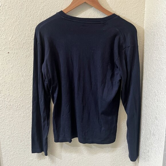 Uniqlo Navy Blue Thermal Long Sleeve Crewneck Size XS Extra-small EUC - Picture 3 of 3